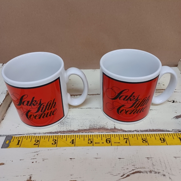 Set of two Saks Fifth Ave Coffee J. Bucke Coffee Mugs Made in England - Picture 7 of 8